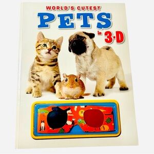 Book World's Cutest Pets in 3-D with 3-D glasses from Scholastic. Animal Book